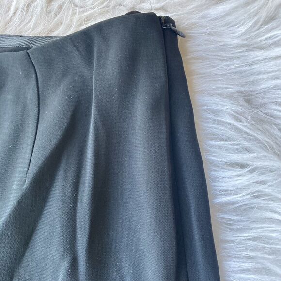 Talbots Dress Pants Sz 12 Black Side Zip Flat Front High Rise Wide Leg Womens - Picture 2 of 11